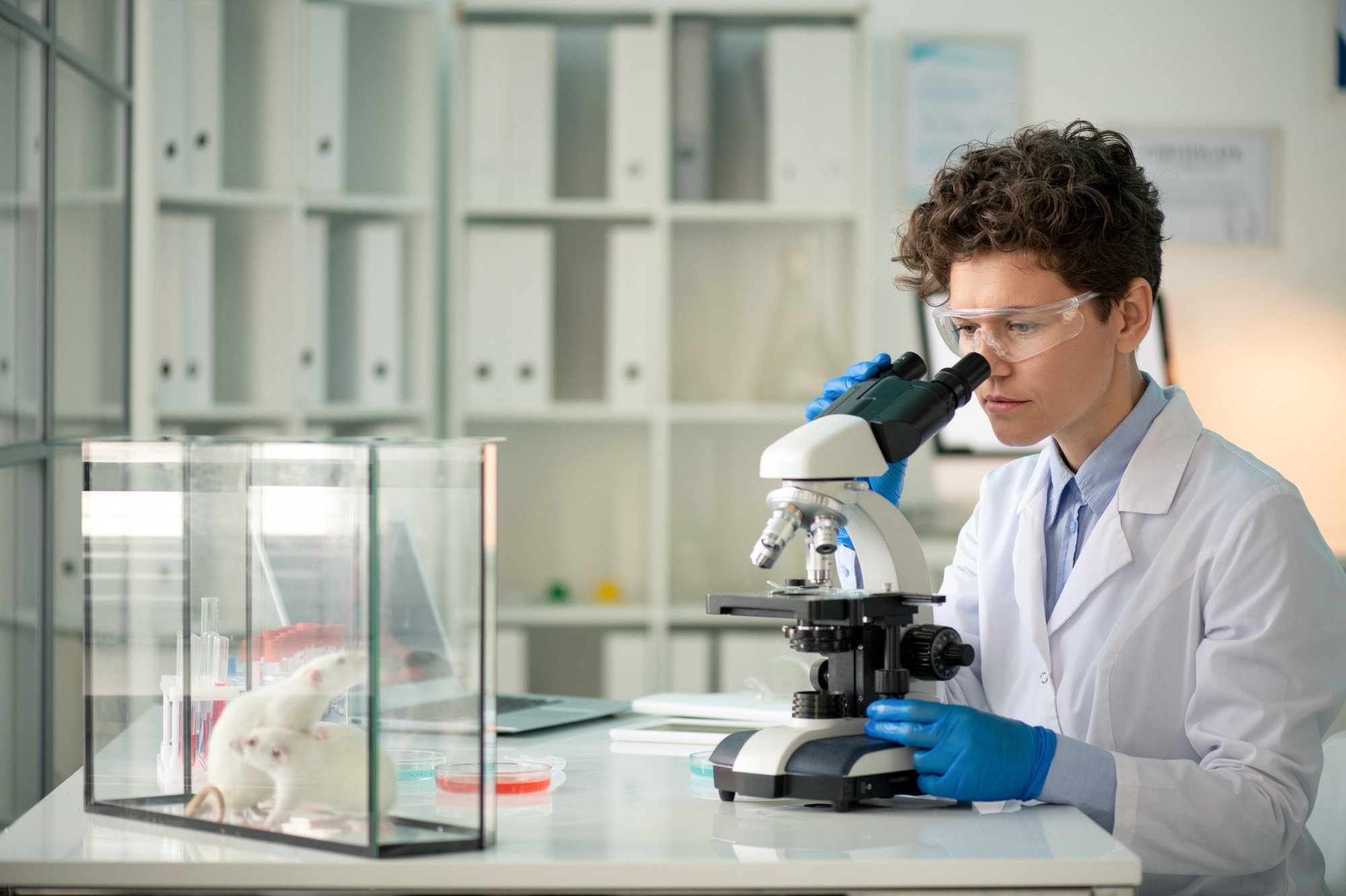 Lab technician testing new medicine